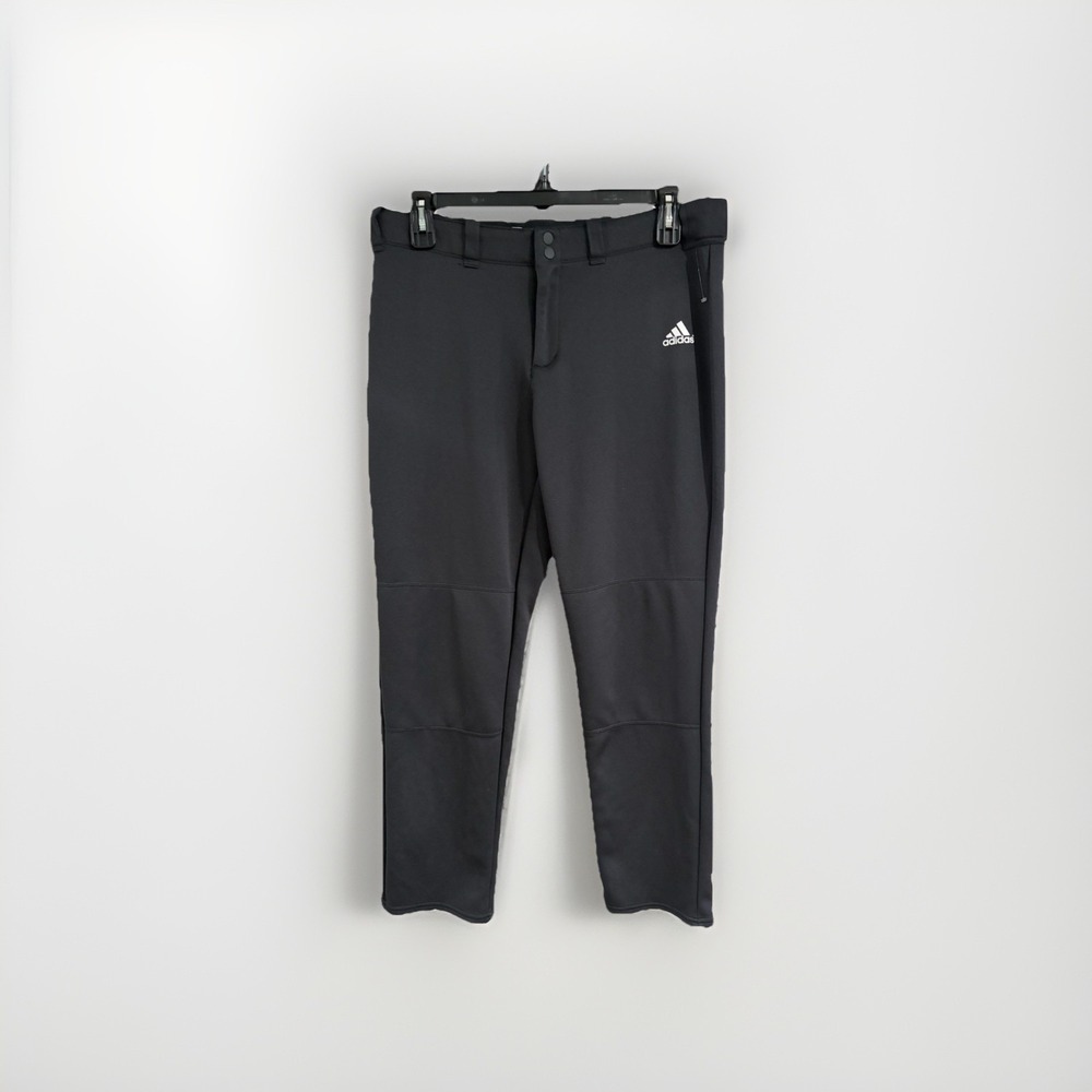 Adidas mens baseball pants black stretch size XL athletic aeroready EUC C112